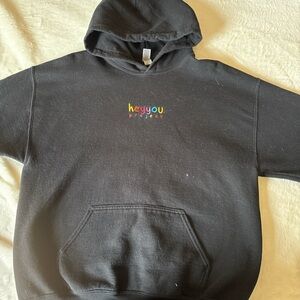Gildan Black Hoodie with Colorful Logo